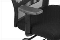 STEMA Vrtljiv ergonomski pisarniški stol RIVERTON M/L/AL. Aluminijasto podnožje. Mrežasto naslonjalo. Črna/siva.
