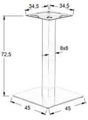 STEMA Podnožje za mizo - kovinsko SH-5002-5/A - 45x45 cm