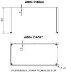 STEMA Okvir za mizo NY-A057/76/K - 76x76 cm, alu