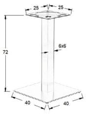 STEMA Podnožje za mizo - kovinsko SH-5002-1/60/B - 40x40 cm