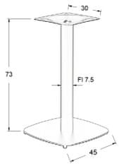 STEMA Podnožje za mizo - kovinsko SH-3050-2/B - 45x45 cm