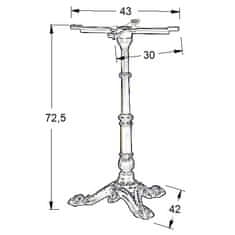 STEMA Podnožje mize - litoželezno SH-5051A/B