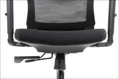 STEMA Vrtljiv ergonomski pisarniški stol TRENT. Kromirano podnožje. Črna.