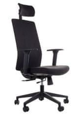STEMA Vrtljiv ergonomski pisarniški stol ZN-807-B. Najlonska podlaga. Črna.
