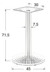 STEMA Podnožje mize - nerjaveče jeklo SH-2013/S - &#8709 45 cm