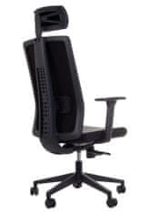 STEMA Vrtljiv ergonomski pisarniški stol ZN-807-B. Najlonska podlaga. Črna.