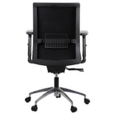 STEMA Vrtljiv ergonomski pisarniški stol RIVERTON F/L/AL. Aluminijasto podnožje. Črna.