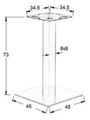 STEMA Podnožje za mizo - kovinsko SH-5002-5/B - 45x45 cm