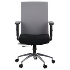 STEMA Vrtljiv ergonomski pisarniški stol RIVERTON F/L/AL. Aluminijasto podnožje. Črna/siva.