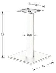 STEMA Podnožje za mizo - kovinsko SH-2011-2/A - 45x45 cm