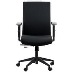 STEMA Vrtljiv ergonomski pisarniški stol RIVERTON F/L. Sinhroni mehanizem. Črna.