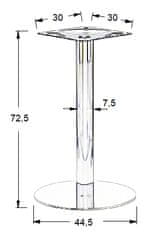 STEMA Podnožje mize - nerjaveče jeklo SH-3001-5/P polirano - &#8709 44,5 cm