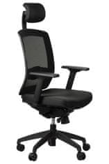 STEMA Vrtljivi stol s podaljšanim sedežem GN-301 BLACK