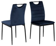 Design Scandinavia Jedilni stol Dia (SET 4), temno modra