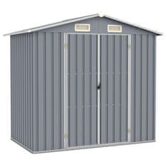 Vidaxl Vrtna lopa siva 205x129x183 cm pocinkano jeklo