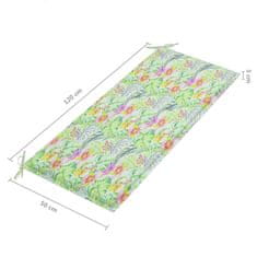 Vidaxl Vrtna klop z blazino 120 cm trden akacijev les