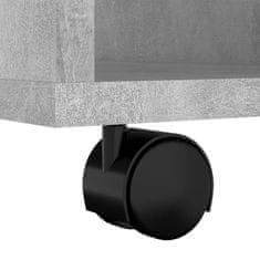 Vidaxl Omarica na kolesih betonsko siva 60x53x72 cm iverna plošča