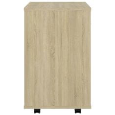 Vidaxl Omarica na kolesih sonoma hrast 46x36x59 cm iverna plošča