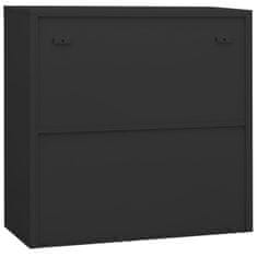 Vidaxl Omara s cvetličnim koritom antracitna 90x40x113 cm jeklo