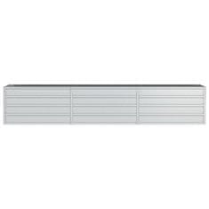 Vidaxl Visoka greda 240x40x45 cm pocinkano jeklo srebrna