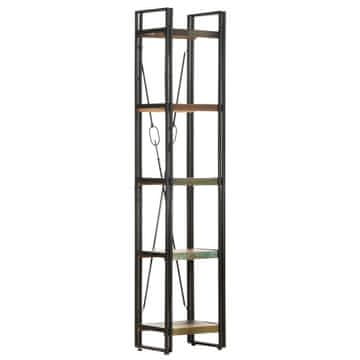 Vidaxl Knjižna omara 5-nadstropna 40x30x180 cm trden predelan les