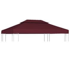 Vidaxl Streha za paviljon 2-delna 310 g/m2 4x3 m bordo