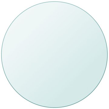Vidaxl Površina za Mizo Kaljeno Steklo Okrogle Oblike 700 mm