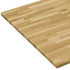 shumee Površina za mizo trden hrastov les pravokotna 23 mm 100x60 cm