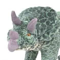 Vidaxl Stoječi plišasti triceratop dinozaver zelen XXL