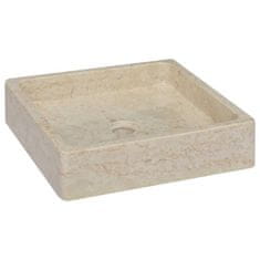Vidaxl Umivalnik krem 40x40x10 cm marmor