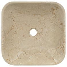 Vidaxl Umivalnik krem 40x40x10 cm marmor