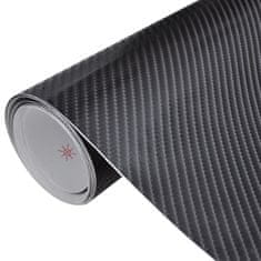 shumee vidaXL Folija za avto 4D črna 100x150 cm