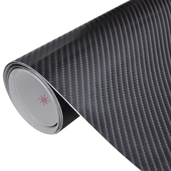 shumee vidaXL Folija za avto 4D črna 100x150 cm