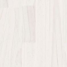 Vidaxl Visoka greda bela 150x31x31 cm trdna borovina