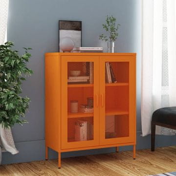 Vidaxl vidaXL Omarica oranžna 80x35x101,5 cm jeklo