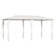Vidaxl Paviljon s stranico 3x6x2,6 m krem 160 g/m2