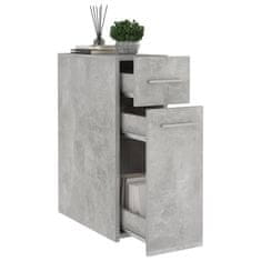 Greatstore Lekarniška omara betonsko siva 20x45,5x60 cm iverna plošča