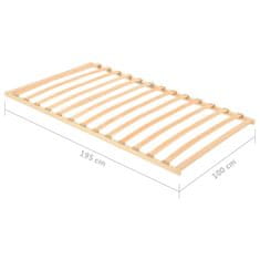 Vidaxl Letveno dno za posteljo 13 letvic 100x200 cm