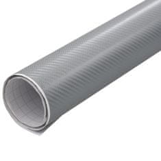 Vidaxl Folija za avto 2 kosa 4D srebrna 100x150 cm + 50x150 cm