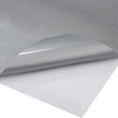 Vidaxl Folija za avto 2 kosa 4D srebrna 100x150 cm + 50x150 cm