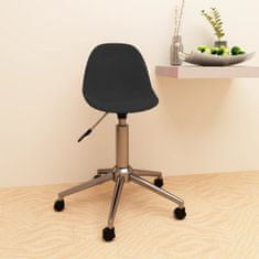 Greatstore Vrtljivi pisarniški stol, črne barve, oblazinjen s tkanino