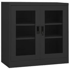Vidaxl Omara s cvetličnim koritom antracitna 90x40x113 cm jeklo