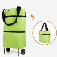 Netscroll Zložljiva nakupovalna torba s kolesi, ter modni dodatek v enem, ShoppingBag