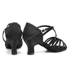 Burtan Dance Shoes Latino plesni čevlji Havana, Črna 5 cm, 40