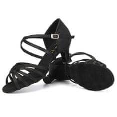 Burtan Dance Shoes Latino plesni čevlji Havana, Črna 5 cm, 40