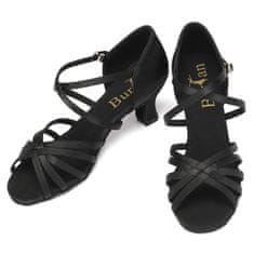 Burtan Dance Shoes Latino plesni čevlji Havana, Črna 5 cm, 40