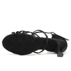Burtan Dance Shoes Latino plesni čevlji Havana, Črna 7 cm, 37