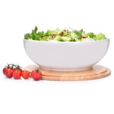 DUKA Skleda Za Solato S Pokrovom Warewood 30X10 Cm Beli Porcelan Les