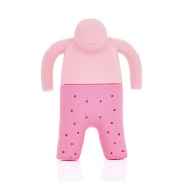 DUKA Čajnik Za Čaj Človeški Krux Roza Silikon