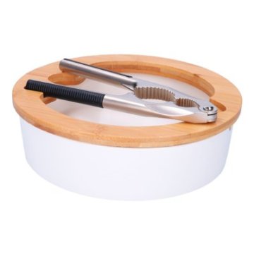 DUKA Komplet Lomilec Orehov S Skledo Warewood Porcelan Les